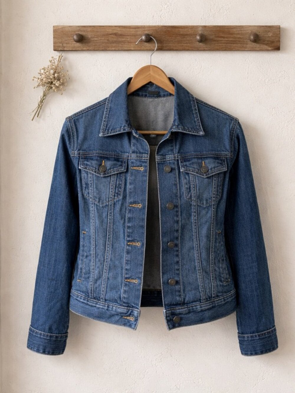 Banana Republic Stretch Denim Jacket XS Dark Wash Fitted Trucker Jean Jacket